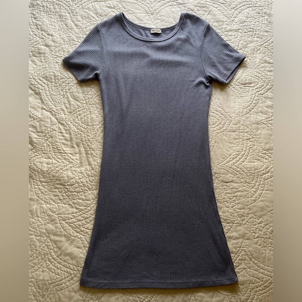 20% OFF 2+ BUNDLES! J Galt from Pacsun Ribknit Dress. Gray/Blue. No Size/S